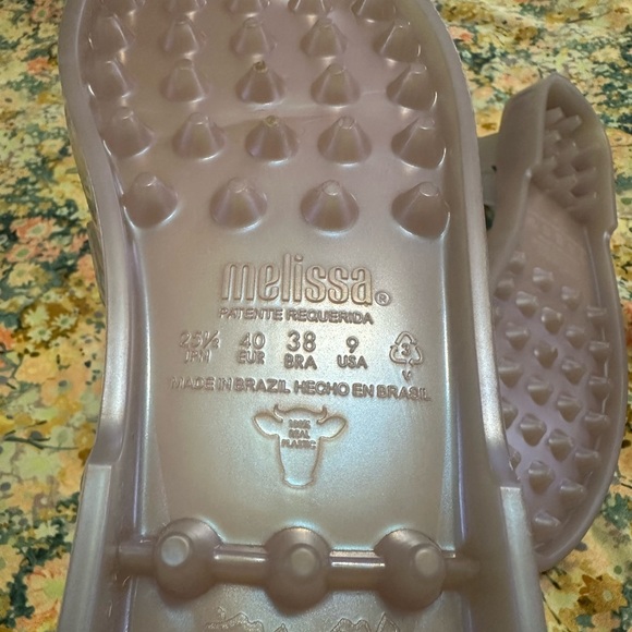 Melissa Possession Jelly Sandals in Pearly Blue - Size 9 - Picture 3 of 4